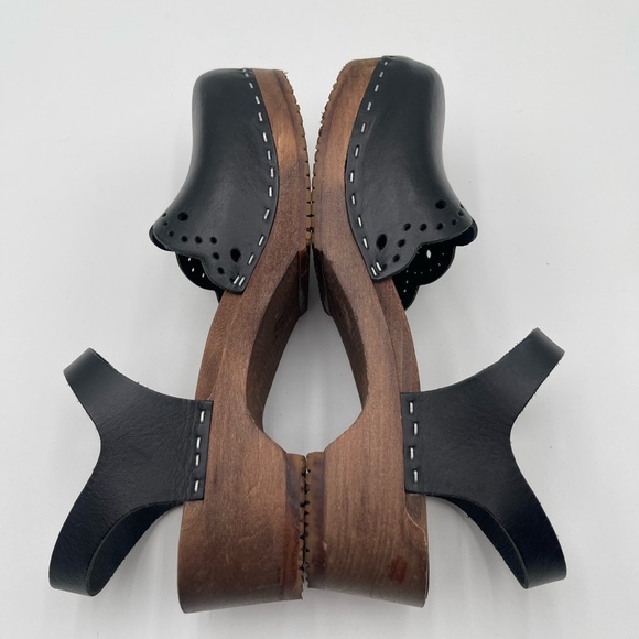 Sandgrens Hand Crafted Milan Wood Nubuck Leather Clog Sandals Sz 40 US 9-9.5 - Picture 12 of 16